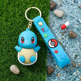 3D PVC Figure Keychain - Pokémon - Squirtle Chibi with Blue Strap