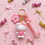 3D PVC Figure Keychain - Sanrio - Hello Kitty Pink Sakura Dress