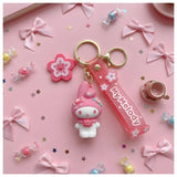 3D PVC Figure Keychain - Sanrio - My Melody Pink With Cherry Blossoms