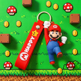 3D PVC Figure Keychain - SuperMario - Mario Red Hat Blue Overalls