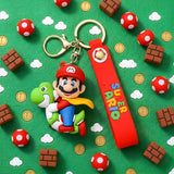 3D PVC Figure Keychain - SuperMario - Mario Riding Yoshi with Cape
