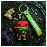 3D PVC Figure Keychain - Teenage Mutant Ninja Turtles - Raphaelwith Sai