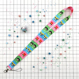 Lanyard - The Powerpuff Girls - Powerpuff Girls Character Faces Grid Pink Blue Green