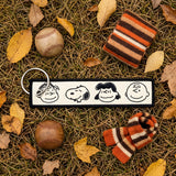 Embroidery Keychain - Peanuts - Linus, Snoopy, Lucy & Charlie Brown Faces (Cream)