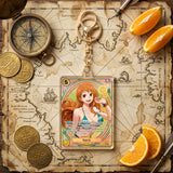 Card Keychain - One Piece - Nami Leader Parallel/Alt Art OP01-002