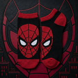Socks - Marvel - Spider-Man Face Red Black Ankle Socks (1 Pair)