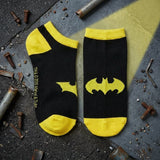 Socks - DC Comics - Batman Logo Black Yellow Ankle Socks (1 Pair)