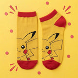 Socks - Pokemon - Pikachu Face Yellow Red Ankle Socks (1 Pair)