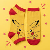 Socks - Pokemon - Pikachu Face Yellow Red Ankle Socks (1 Pair)
