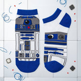 Socks - Star Wars - R2-D2 Body Pattern White Blue Ankle Socks (1 Pair)