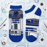 Socks - Star Wars - R2-D2 Body Pattern White Blue Ankle Socks (1 Pair)