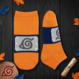 Socks - Naruto - Konoha Symbol Orange Blue Ankle Socks (1 Pair)