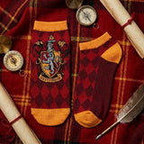 Socks - Harry Potter - Gryffindor Crest Argyle Pattern Red Orange Ankle Socks (1 Pair)