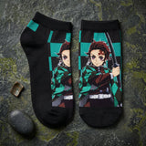Socks - Demon Slayer - Tanjiro Kamado Sword Checkered Ankle Socks (1 Pair)