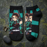 Socks - Demon Slayer - Tanjiro Kamado Sword Checkered Ankle Socks (1 Pair)