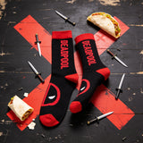 Socks - Marvel - Deadpool Logo Black Red Crew Socks (1 Pair)
