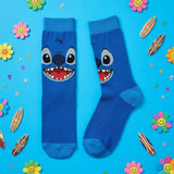 Socks - Disney - Stitch Big Smile Blue Crew Socks (1 Pair)