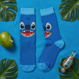 Socks - Disney - Stitch Big Smile Blue Crew Socks (1 Pair)