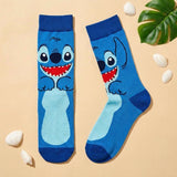 Socks - Disney - Stitch Smiling Light Blue Crew Socks (1 Pair)