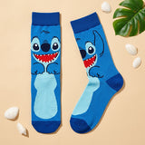 Socks - Disney - Stitch Smiling Light Blue Crew Socks (1 Pair)