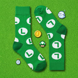 Socks - Super Mario - Luigi Green L Logo Pattern Crew Socks (1 Pair)