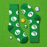 Socks - Super Mario - Luigi Green L Logo Pattern Crew Socks (1 Pair)