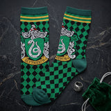 Socks - Harry Potter - Slytherin Crest Argyle Green Black Crew Socks (1 Pair)