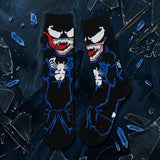Socks - Marvel - Venom Face Blue Outline Crew Socks (1 Pair)