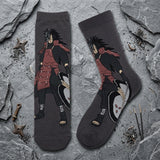 Socks - Naruto - Madara Uchiha Standing Grey Crew Socks (1 Pair)
