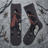 Socks - Naruto - Madara Uchiha Standing Grey Crew Socks (1 Pair)