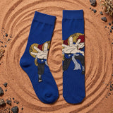 Socks - Naruto - Gaara Dynamic Pose Blue Crew Socks (1 Pair)