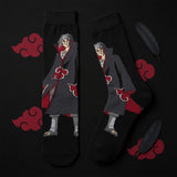Socks - Naruto - Itachi Uchiha Akatsuki Cloak Black Crew Socks (1 Pair)