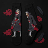 Socks - Naruto - Itachi Uchiha Akatsuki Cloak Black Crew Socks (1 Pair)