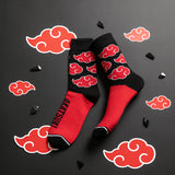 Socks - Naruto - Akatsuki Clouds Red Black Crew Socks (1 Pair)