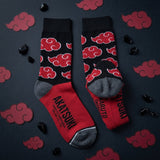 Socks - Naruto - Akatsuki Clouds Red Black Crew Socks (1 Pair)