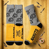 Socks - Naruto - Konoha Symbol Pattern Yellow Crew Socks (1 Pair)