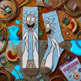 Socks - Rick and Morty - Rick Sanchez Surprised Blue Crew Socks (1 Pair)