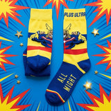 Socks - My Hero Academia - All Might Yellow Blue Red Crew Socks (1 Pair)