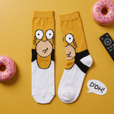 Socks - The Simpsons - Homer Simpson Face White Crew Socks (1 Pair)