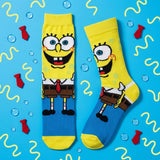 Socks - SpongeBob - SpongeBob Full Body Yellow Blue Crew Socks (1 Pair)