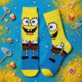 Socks - SpongeBob - SpongeBob Full Body Yellow Blue Crew Socks (1 Pair)