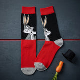 Socks - Looney Tunes - Bugs Bunny Red Black Crew Socks (1 Pair)