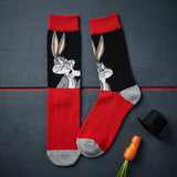 Socks - Looney Tunes - Bugs Bunny Red Black Crew Socks (1 Pair)