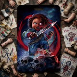 ID Card Badge Holder - Horror - Chucky doll with knife