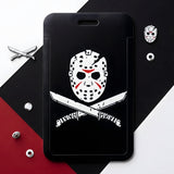 ID Card Badge Holder - Friday the 13th - Jason Voorhees mask and machetes