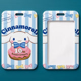 ID Card Badge Holder - Sanrio - Cinnamoroll 10th Anniversary Donut Blue Stripes