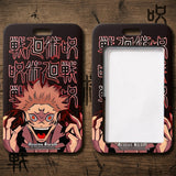 ID Card Badge Holder - Jujutsu Kaisen - Ryomen Sukuna With Red Eyes And Black Text