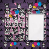 ID Card Badge Holder - Sanrio - Kuromi Poses With Balloons And Skulls