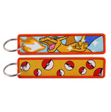 Embroidery Keychain - Pokémon - Charizard (Shiny & Pokeballs)