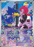 Card Keychain - Pokémon - Team Rocket's Murkrow basic Full Art Secret Rare with Trainer